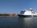 The DFDS ferry passing South Shields' Riverside area