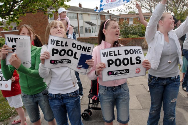 Fans show their appreciation for a successful Pools season which started in this year.