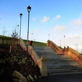 The Grand Staircase and elevated walkway in North Marine Park, South Shields, is complete, with just the decorations to now add.