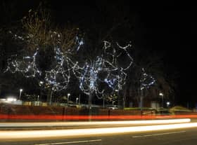 Christmas Lights at the former St Clare's Hospice, Primrose, Jarrow.