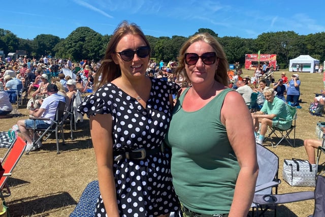 Robin Gamble and Andi McAndrew looking the part in their sunglasses.