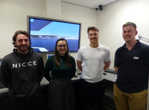 ABP Ports Apprentices Will Parker, Isabel Waterfall, Joe Dickinson and Mathew Rattenbury, who have completed the PMMO course.