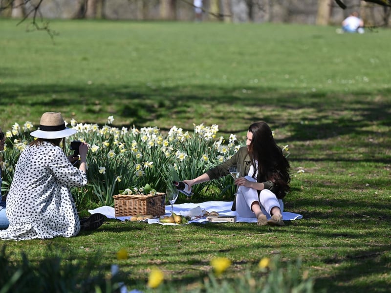 From May 17 you will be allowed to socialise in groups of up to eight people from eight different households outside. Children under the age of 12 don’t count in this total. (Photo by JUSTIN TALLIS/AFP via Getty Images)