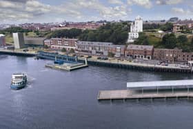 Plans for a new Shields Ferry landing at North Shields Fish Quay. Photo: Nexus.