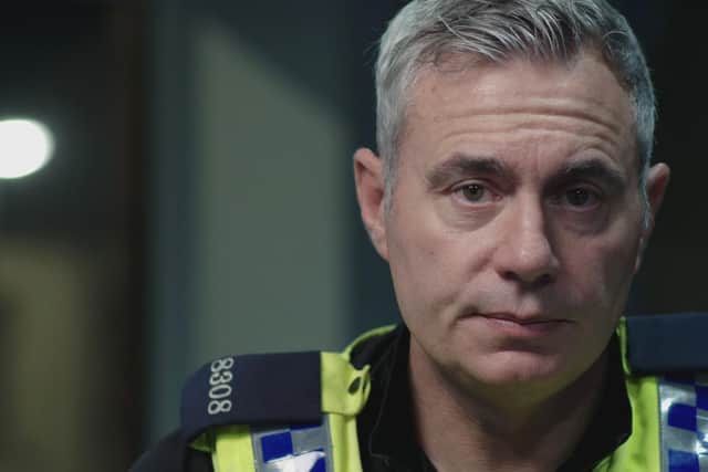 Our Cops in the North follows Pc Mark Goodridge as he and other response officers head to incidents. Photo copyright 72 Films/BBC.