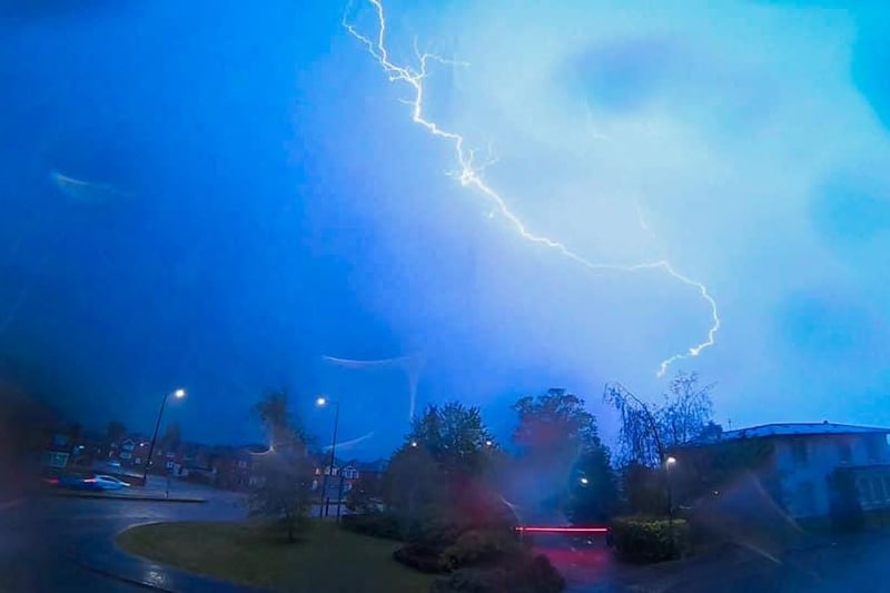 Heavy rain, hail and epic lightning show caught on camera by Uldis Kalnins