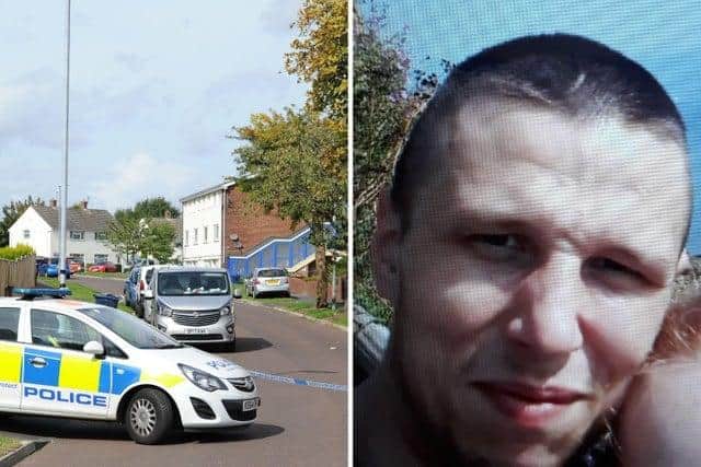 Daryl Fowler was stabbed during a violent row and died exactly three years after his dad, jurors have been told.