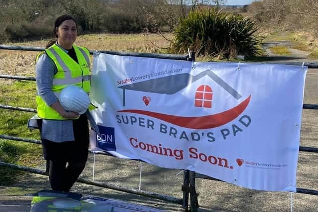 Gemma Lowery at the site of the new holiday home in Scarborough.