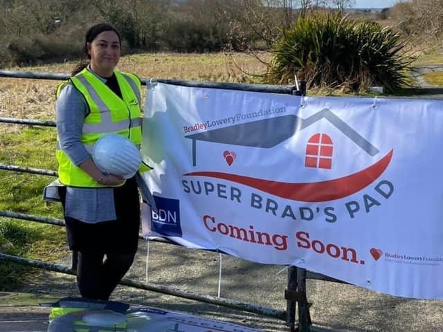 Gemma Lowery at the site of the new holiday home in Scarborough.