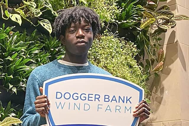 South Shields student Ethan Ofosu has received a scholarship from Dogger Bank Wind Farm.