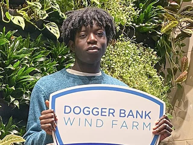South Shields student Ethan Ofosu has received a scholarship from Dogger Bank Wind Farm.