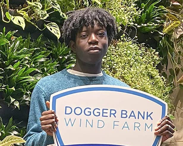 South Shields student Ethan Ofosu has received a scholarship from Dogger Bank Wind Farm.