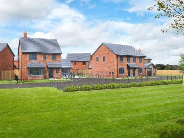 A typical street scene built by Bellway in the North East, demonstrating its Artisan Collection homes.