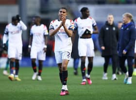 Leeds United loanee Cody Drameh playing for Luton Town. (Photo by Cameron Smith/Getty Images)