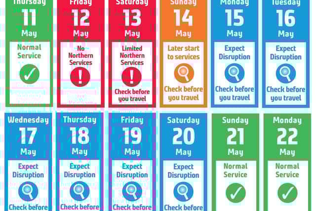 Northern Rail's strike advice for the upcoming UK rail strikes.