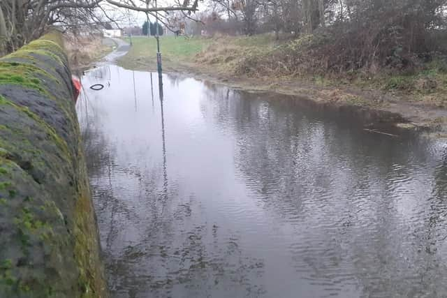 Flooding on the footpath was around 60 metres in length.