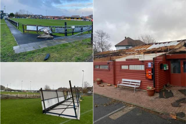 Storm Arwen has caused damage to various sports clubs across the borough.