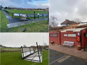 Storm Arwen has caused damage to various sports clubs across the borough.