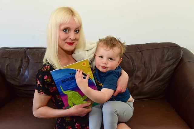 Lauren Davis and her son Jesse-James.