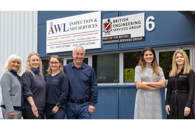 (From left) Heather, Emma, Amy and Tony Williamson with Abby Dorani and Sarah Hall of Hay & Kilner Law Firm, who advised on the deal.