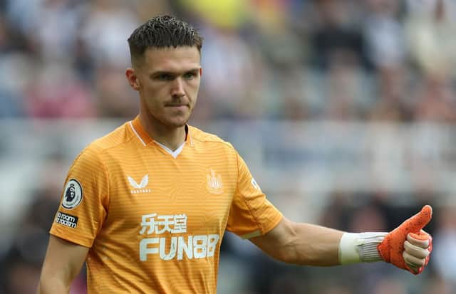 Newcastle United goalkeeper Freddie Woodman. (Photo by George Wood/Getty Images)