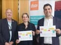 Jarrow MP Kate Osborne (middle) with Kevin Williams, chief executive of the Fostering Network (left), and Richard Burgon, Labour MP for Leeds East.