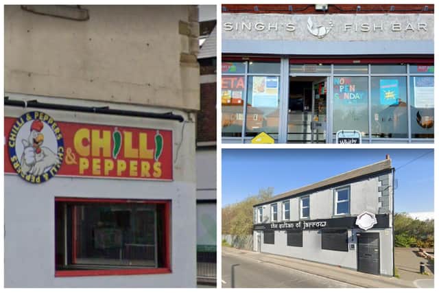 South Tyneside businesses with new food hygiene ratings