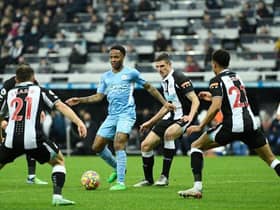 Newcastle United face Manchester City at the Etihad Stadium on Sunday (Photo by OLI SCARFF/AFP via Getty Images)