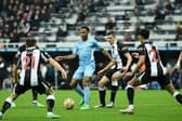 Newcastle United face Manchester City at the Etihad Stadium on Sunday (Photo by OLI SCARFF/AFP via Getty Images)