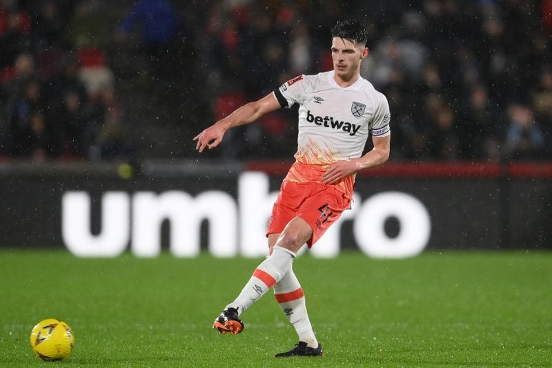 West Ham’s struggles this season mean Rice could seek a move away from the club in a bid to add silverware to his collection. Arsenal and Liverpool are the bookies favourites to land the England international however.
