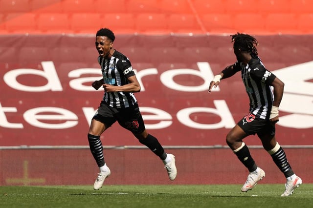 Joe Willock and Allan Saint-Maximin at Newcastle United. (Photo by Clive Brunskill/Getty Images)