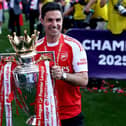 WINNER: Mikel Arteta lifts the Premier League trophy in May (Inage: Justin Setterfield/Getty Images)