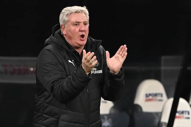 Newcastle United head coach Steve Bruce gestures on the touchline during the English Premier League football match between Newcastle United and Wolverhampton Wanderers at St James's Park.