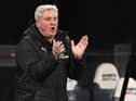 Newcastle United head coach Steve Bruce gestures on the touchline during the English Premier League football match between Newcastle United and Wolverhampton Wanderers at St James's Park.