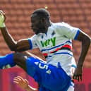 Sampdoria's Gambian defender Omar Colley has been linked Newcastle United and Leeds United. (Photo by TIZIANA FABI/AFP via Getty Images)