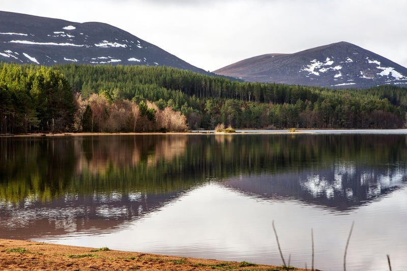Set in the Cairngorms National Park, just east of Aviemore, the circular walk around Loch Morlich is one of Scotland's prettiest, taking around two hours to cover the approximately six miles of path.