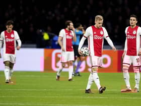 Ajax Dutch midfielder Donny van de Beek holds the ball during the Dutch Eredivisie match between Ajax Amsterdam and AZ Alkmaar at the Johan Cruijff Arena, in Alkmaar on March 1, 2020. (Photo by Maurice van STEEN / various sources / AFP) / Netherlands OUT (Photo by MAURICE VAN STEEN/ANP/AFP via Getty Images)