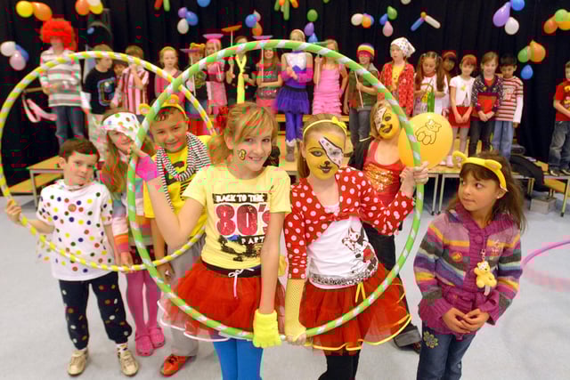 Wow what a colourful day that was! Who remembers this Children In Need day at Westoe Crown Primary School in 2009?