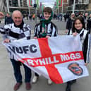 Newcastle United fans on Wembley Way
