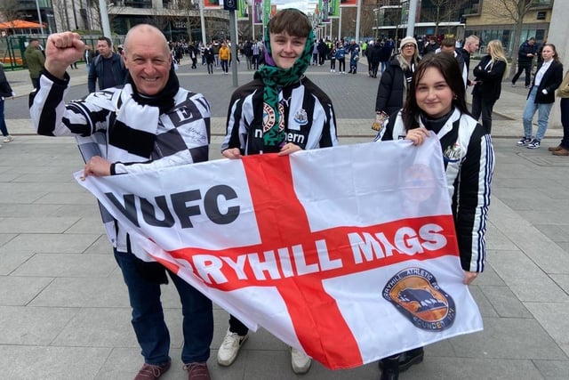 Newcastle United fans on Wembley Way