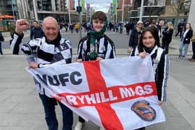 Newcastle United fans on Wembley Way