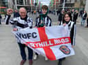 Newcastle United fans on Wembley Way