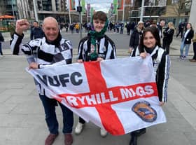 Newcastle United fans on Wembley Way