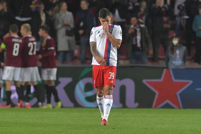 Lyon's Brazilian midfielder Bruno Guimaraes (Photo by MICHAL CIZEK/AFP via Getty Images)