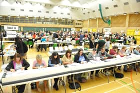 A previous election count at Temple Park.
