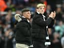 New signings Harrison Ashby and Anthony Gordon were introduced to Newcastle United fans ahead of their match with Southampton (Photo by PAUL ELLIS/AFP via Getty Images)