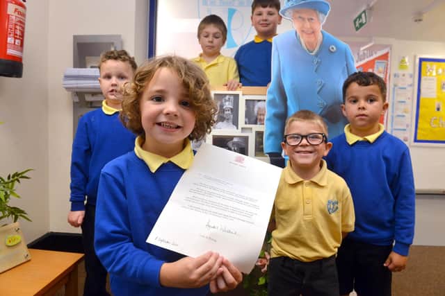 The Lord Blyton Primary School pupils were among the last ever to receive a letter sent on behalf of the Queen.