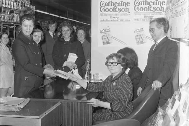 Catherine Cookson pictured meeting her fans.