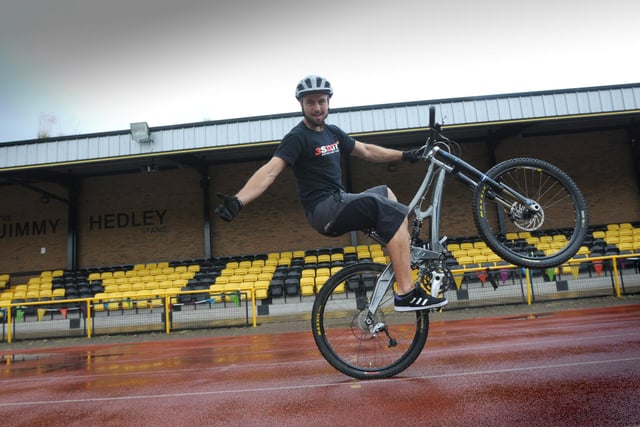 Stunt rider Ian Drummond tried to break three world records at Monkton Stadium 10 years ago. Were you there?