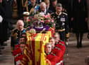 David Sanderson, front right, was one of the pallbearers. Picture by Ian Vogler (Getty Images).
